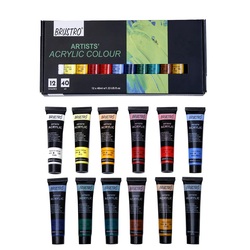 BRUSTRO ACRYLIC Colour Set of 12 shades - 40ml each
